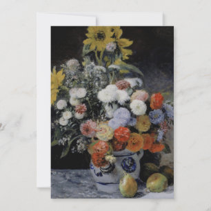 Convite Auguste Renoir - Flores mistas em um ternware P