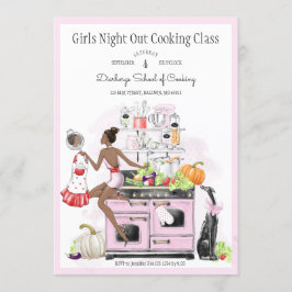 Convite Aula de culinária Noturna das Meninas
