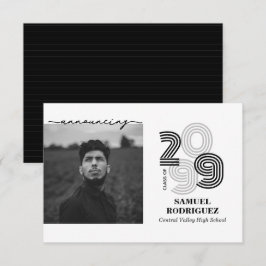 Convite Aula de Números Grandes Retro Preto