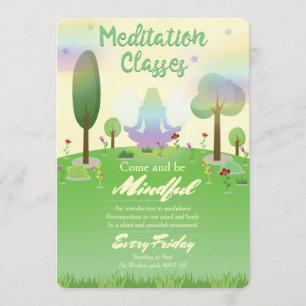 Convite Aulas de meditação