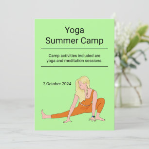Convite Aulas personalizadas de yoga para saúde em retiro