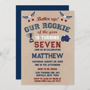 Convite Aumente O Nosso Pequeno Rookie Está Virando Adicio