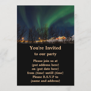 Convite Aurora boreal - Aurora Borealis Islândia