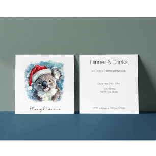 Convite Aussie Christmas Cheer, costume de Koala Bear