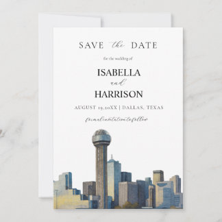 Convite AUSTIN Dallas Save the Date Template