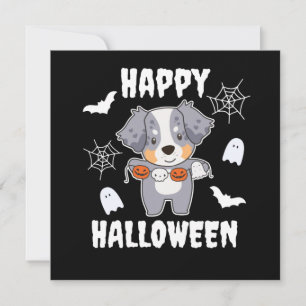 Convite Australian Shepherd Happy Halloween Dog Costume