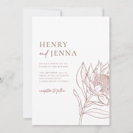 Convite Australiano Nativo Botânico Waratah Protea