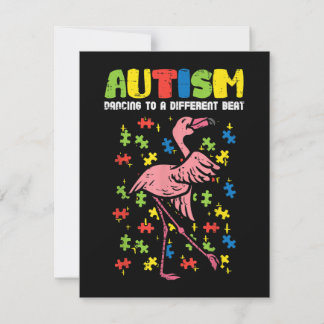 Convite Autismo Dançando em um Ritmo Diferente Flamingo Fo
