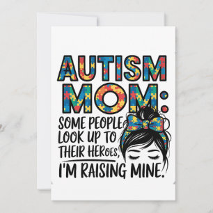 Convite Autismo Mãe Algumas Pessoas Olham para os Heróis