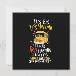 Convite Autocarro Escolar É Grande E Amarelo