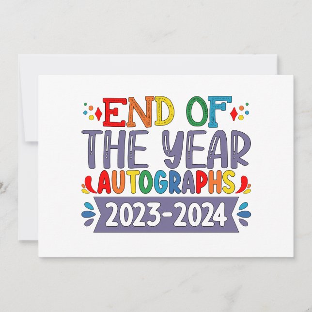 Convite Autógrafos de Fim de Ano 2024 Último Dia de Aula (Frente)