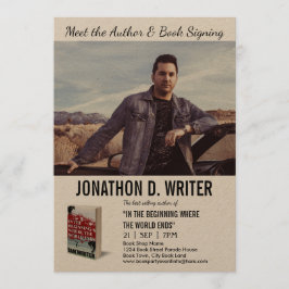Convite Autor Book Signing Kraft