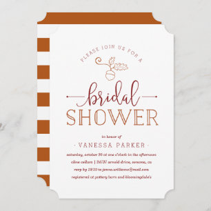 Convite Autumn Acorn Chá de panela