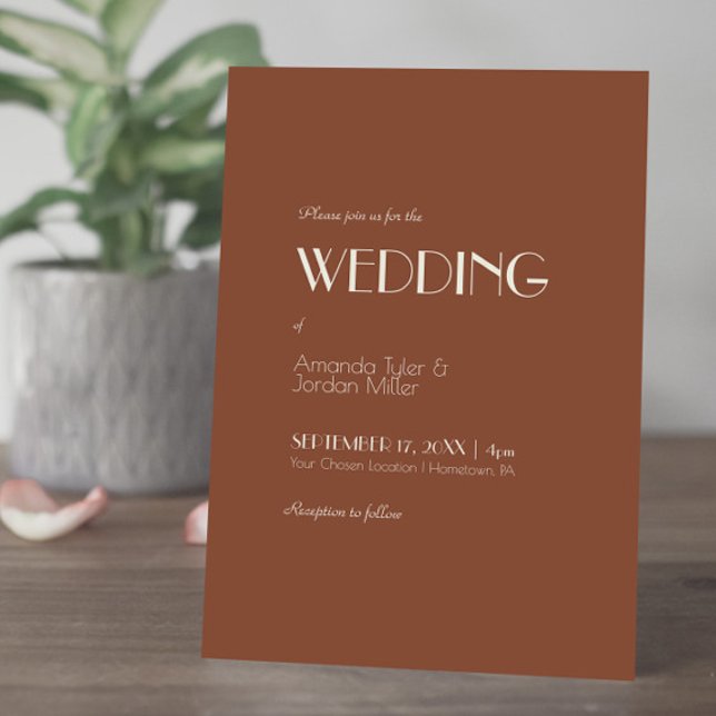 Convite Autumn Boho Deco | Ferrugem Tudo Em Um Casamento (Criador carregado)