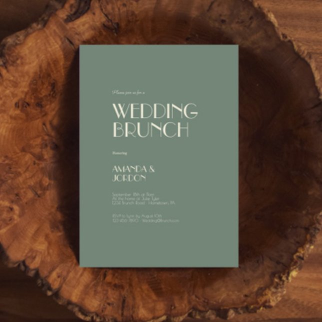 Convite Autumn Boho Deco | Sage Green Wedch Brunch (Criador carregado)
