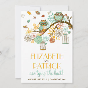 Convite Autumn/Convite para Casamentos outono
