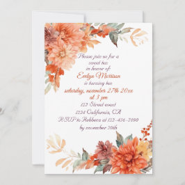 Convite Autumn Cute Gnomo Fall Sai Aniversário