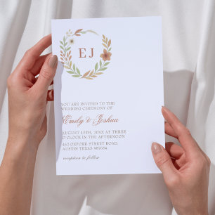 Convite Autumn Deixa Casamento Monograma