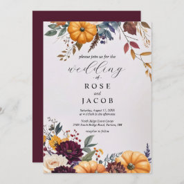 Convite Autumn Elegance Wedding Invitation