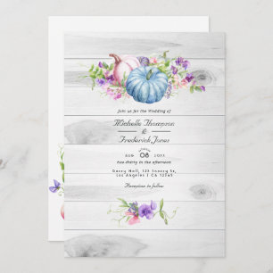 Convite Autumn - Fall Floral Rustic Code RSVP Casamento RS