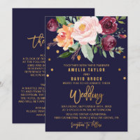 Autumn Floral Double Sided Weding