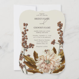 Convite Autumn Floral Terthy Tones Watercolor Casamento ou