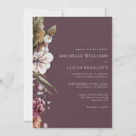 Convite Autumn Floral Wedding