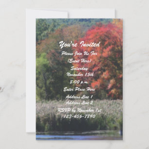 Convite Autumn Foliage Pond Nature Party