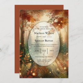 Convite Autumn Glow in the Enchanted Forest Wedding