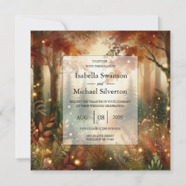 Convite Autumn Glow in the Enchanted Forest Wedding