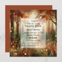 Convite Autumn Glow in the Enchanted Forest Wedding