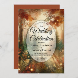 Convite Autumn Glow in the Enchanted Forest Wedding