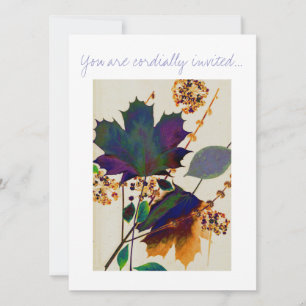Convite Autumn Leaves em Royal Colors