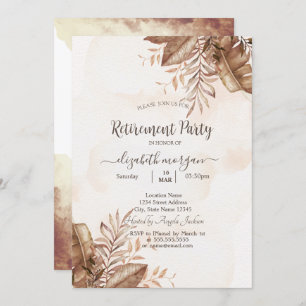 Convite Autumn Leaves Retirement Party