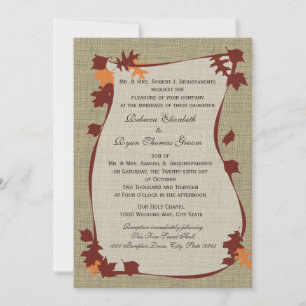 Convite Autumn Leaves Wedding