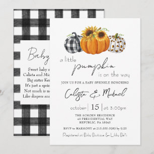 Convite Autumn Little Pumpkin Casais Baby Sprinkle