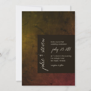 Convite Autumn Moody Modern Weding