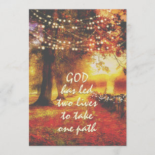 Convite Autumn Nature Path Fall Trees Christian Wedes