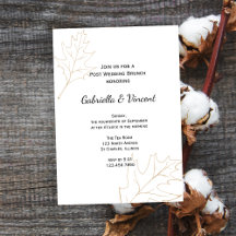 Autumn Oak Deixa Poste Casamento Brunch