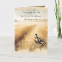 Autumn Pheasant Wedding Vow Renewal