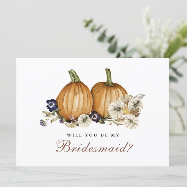 Convite Autumn Pumpkin Casamento Você Será Minha Porta-Pon (Criador carregado)