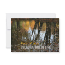 Autumn Refletions Celebration of Life Invitation