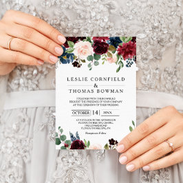 Convite Autumn Rustic Dazzling Burgundy