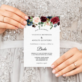 Convite Autumn Rustic Dazzling Burgundy