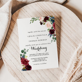 Convite Autumn Rustic Dazzling Burgundy