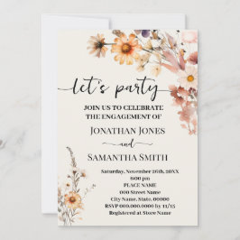 Convite Autumn Selvagens Lets Party Boho Noivado