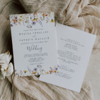 Autumn Sunshine Wildflower Front & Back Wedding
