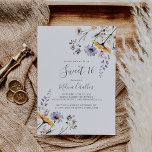 Convite Autumn Sunshine Wildflower Sweet 16 Festa de anive<br><div class="desc">Este convite de aniversário de girassol de 16 anos é perfeito para um aniversário moderno. O design apresenta várias cores aquáticas roxas,  violetas,  flores amarelas,  burgundy buds e folhas verdes de azeitona lindamente agrupadas em buquês.</div>