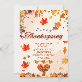 Convite Autumn Thanksgiving Greeting Card