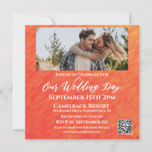 Convite Autumn Vibes-Fall-Photo-Wedding-QR code-